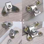 Kit 20 Conectores de Canto para Móveis Removível Tipo Borboleta Liga de Zinco