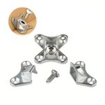 Kit 4 Conectores de Canto para Móveis Removível Tipo Borboleta Liga de Zinco