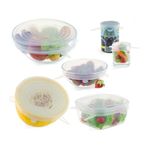 Conjunto 6 Tampas Silicone Transparente