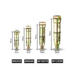 Chumbador Parabolt M10 X 70MM Aço Bicromatizado Kit 10 Peças