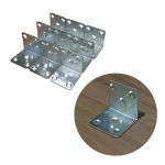 Kit 10 Cantoneira L 40x40mm 6 Furos Aço Galvanizado