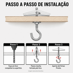 Kit 10 Gancho Aberto Bucha Basculante M6x70mm Teto Drywall