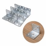 Kit 10 Cantoneira L 40x40mm 6 Furos Aço Galvanizado