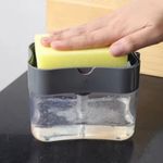 Dispenser Porta Detergente 520ml com Esponja para Pia Cozinha