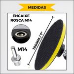 Base Disco De Lixa Auto Aderente Rosca M14 x 180mm 7