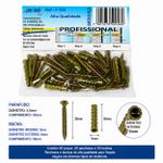 Kit 25 Buchas Metálicas Expansivas 5x30 + 25 Parafusos 3,5x35mm
