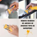Raspador Multiuso para Vidro Cola Adesivo Tinta com 10 Lâminas
