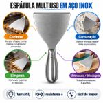Espátula Multiuso Aço Inoxidável 22,5cm Cozinha/Obra