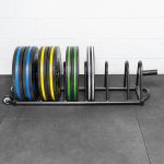 Kit de Anilha bumper Chroma 100 kg + Suporte c/ rodas
