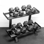 Kit Dumbbell Hexagonal Vulcanizado 12,5 a 20Kg (4 Pares) + Suporte