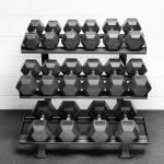 Kit Dumbbell Hexagonal Vulcanizado 12,5 a 30Kg (8 Pares) + Suporte