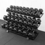 Kit Dumbbell Hexagonal Vulcanizado 12,5 a 40Kg (12 Pares) + Suporte