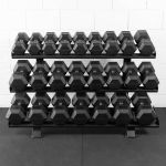 Kit Dumbbell Hexagonal Vulcanizado 12,5 a 40Kg (12 Pares) + Suporte