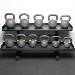 Kit Kettlebell 8 a 32kg + Suporte