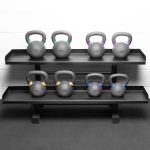 Kit Kettlebell com 12/16/20 e 24kg + Suporte