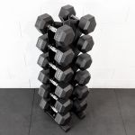 Kit Dumbbell Hexagonal Vulcanizado 12,5 a 25Kg (6 Pares) + Suporte 