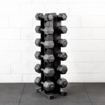 Kit Dumbbell Sextavado 12,5 a 25Kg (6 Pares) + Suporte 
