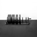 Kit de Anilha Black Bumper Chroma 100kg + Suporte 