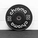 Kit de Anilha Black Bumper Chroma 100kg + Suporte 