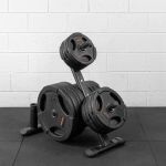 Kit 200kg de Anilha  Olímpica Vulcanizada + Suporte