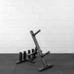 Kit 200kg de Anilha  Olímpica Vulcanizada + Suporte