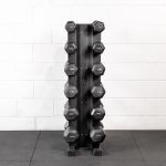 Kit Dumbbell Sextavado 10 a 22,5Kg (6 Pares) + Suporte 