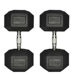 Dumbbell Hexagonal Vulcanizado 37,5Kg