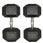 Dumbbell Hexagonal Vulcanizado 40Kg