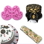 Molde De Silicone Para bolos Cupcake Arabesco Flor