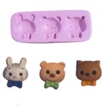 Molde de Silicone Animais Trio Gravata