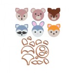 Kit Cortadores Animais do Bosque Cupcake 6cm