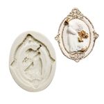 Molde de Silicone Anjo Mensageiro para Decorar Moldura Religião