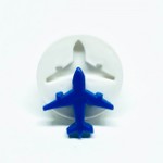 Molde de Silicone Avião Azul