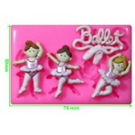 Molde De Silicone Bailarinas Ballet 4 Modelos