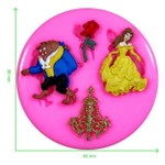 Molde De Silicone Personagens Bela E A Fera Confeitaria