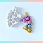 Molde de Silicone Fidget Toys Unicornio Pop It