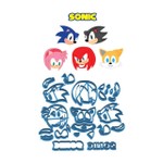 Cortador Kit Sonic Personagens e Logo 5cm Completo Mod 5