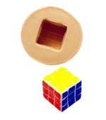 Molde de Silicone Cubo Magico Para Decorar Brinquedos