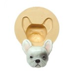 Molde de Silicone Rosto Cachorro Bulldog Frânces Mod 2