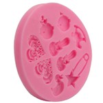 Molde de Silicone Chá de Bebê Baby Girl para Decorar