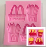 Moldede Silicone Mac Donalds Logo e Batatas