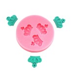 Molde de Silicone Modelo Coroas para Confeitar Bolos