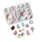 Molde de Silicone Confeitaria - Diversos Doces 24 Cav