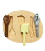 Molde de Silicone Batedeira, Espátula, Colher para Confeitaria, Culinária