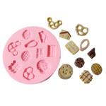 Molde de Silicone Biscoitos Bolachas Pretzel Confeitaria