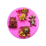 Molde de Silicone Rei Leão para Decorar, Simba, Timão e Pumba