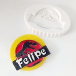 Molde de Silicone Logo Jurassic Park (Dinossauros)