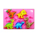 Molde De Silicone Dinossauros Baby 5 Modelos