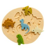 Molde de Silicone Dinossauros 5 Modelos