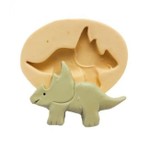 Molde de Silicone Dinossauro Triceraptops para Decorar